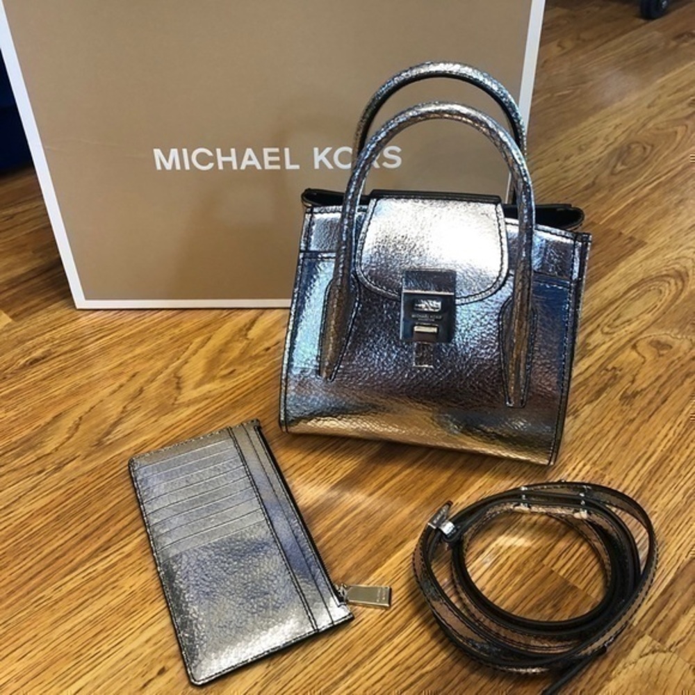 Bancroft Mini Metallic Leather Satchel WALLET
